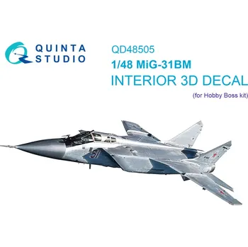 Plastikový model Quinta studio 1/48 MiG-31BM 3D-Printed&col.Interior (HOBBYB)