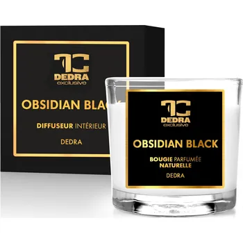 Svíčka OBSIDIAN BLACK | votivní sójová svíčka | PARFUMIA® | 55 ml Dedra