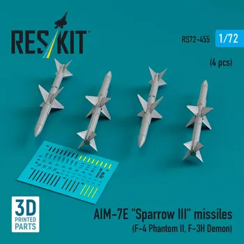 Plastikový model Reskit 1/72 AIM-7E 'Sparrow III' missiles (4 pcs.)