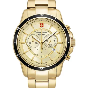 Hodinky Swiss Alpine Military 7089.9111 Chronograph Mens Watch 44mm 10ATM