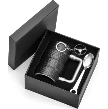 Dárková sada s hrnkem pro muže - hrnek, lžíce, přívěsek