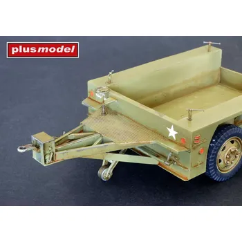 Plastikový model Plusmodel 1/35 US trailer M7 tandem axle