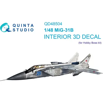 Plastikový model Quinta studio 1/48 MiG-31B 3D-Printed&col.Interior (HOBBYB)