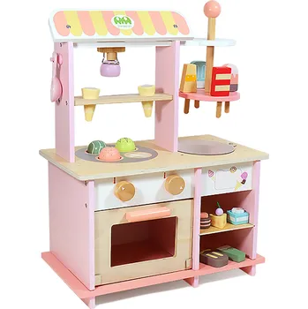 Dětské zboží Aga4Kids DS5657 dřevěný stánek se zmrzlinou