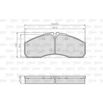Brzdová destička Sada brzdových destiček, kotoučová brzda VALEO 872160