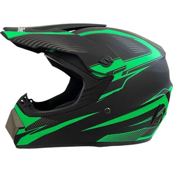 Helma na motorku Helma TRACK černo–zelená XS (53–54 cm) (Helma TATAN)