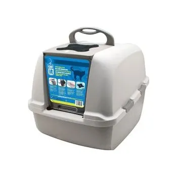 Toaleta pro kočku Hagen Deutschland GmbH WC kočka kryté domek JUMBO šedá 56x50x 47cm 1ks