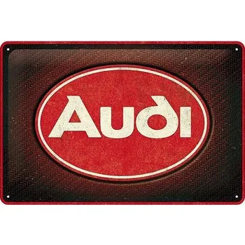 Plechová cedule Retro cedule Audi - Red Shine - 20x30cm