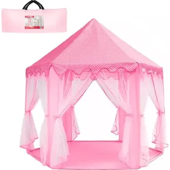 Dětský stan Růžový zámek pro princezny – šestihranný stan