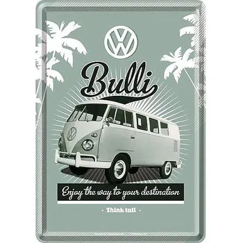 Plechová cedule Retro pohlednice - Volkswagen - Bulli 10x14,5cm