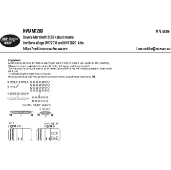 Plastikový model New Ware 1/72 Mask S.Marchettti S.55 (DORA W.)