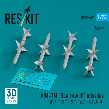 Plastikový model Reskit 1/72 AIM-7M 'Sparrow III' missiles (4 pcs.)