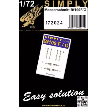 Plastikový model HGW 1/72 Seatbelts Messerschmitt Bf 109F/G (SIMPLY)