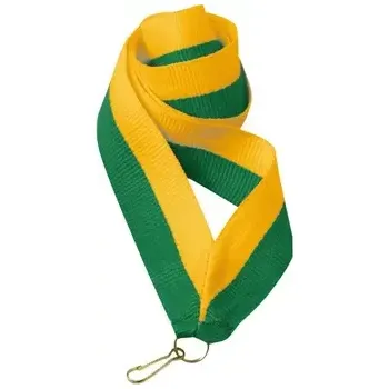 Stuha na medaile zeleno/žlutá C26