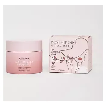 Pleťová maska GLAMFOX Rosehip Oil + Vitamin E Lip Sleeping Mask