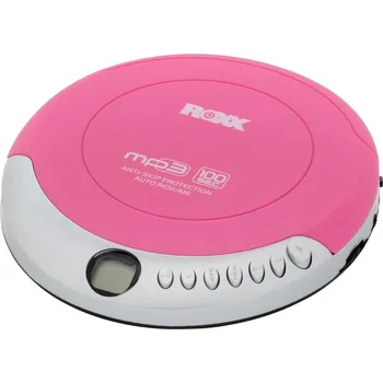 CD přehrávač Roxx PCD 501 pink přenosný CD přehrávač Discman CD, CD-R, CD-RW, MP3 růžová, stříbrná