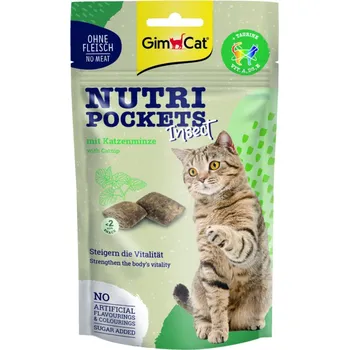 Pamlsek pro kočku 3x60g GimCat Nutri Pockets s hmyzem a šantou kočičí - výhodné balení