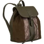 David Jones khaki kožený batoh s klopou 6885-2 Velikost: ONE SIZE