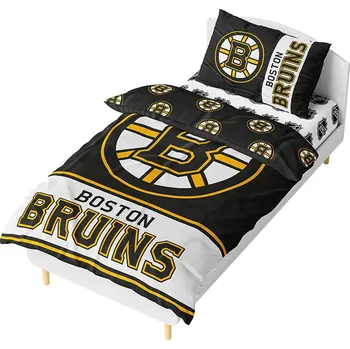 Povlečení TipTrade NHL Boston Bruins 140 x 200, 70 x 90 cm zipový uzávěr