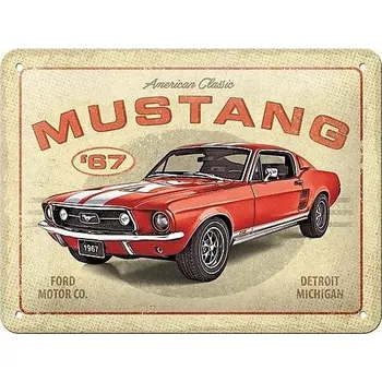 Plechová cedule Retro cedule Ford Mustang 15x20cm