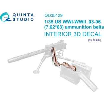 Plastikový model Quinta studio 1/35 US WWI-WWII 03-06 ammunition belts (All kits)