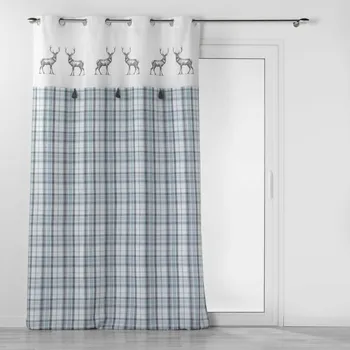 Sprchový závěs Bílo-modrý závěs 140x240 cm Megeve – douceur d'intérieur ID_1634008