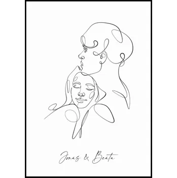 Plakát Jen tak z lásky Plakát Zamilovaní Rozměr plakátu: 50 x 70 cm, Varianta designu: Muž a žena E