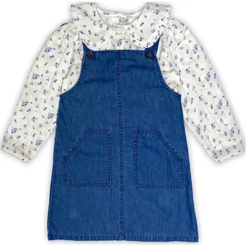 Dívčí šaty Miso Pinafore Dress Blue 5-6