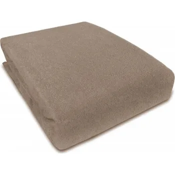 Prostěradlo Napínací prostěradlo na matraci 180x200 cm, froté, hnědá