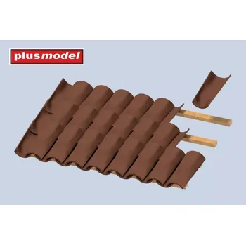 Plastikový model Plusmodel 1/35 Roof tiles - Italian type (140 pcs.)