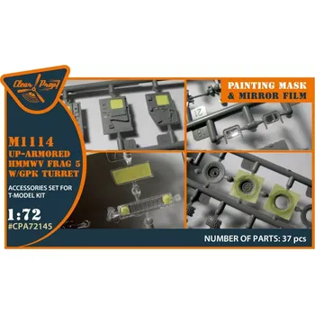 Plastikový model Clear Prop models 1/72 M1114 Up-armored HMMWV Frag 5 W/GPK p.mask