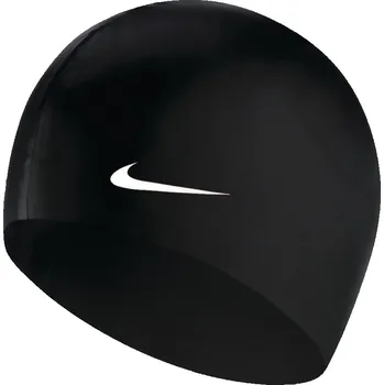 Kšiltovka Nike Nike Solid Silicone Swimming Cap Adults Black/White One Size