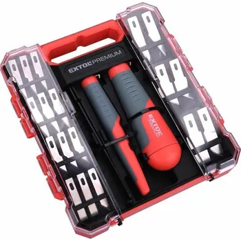 Sada nářadí Extol 8855196 nože na vyřezávání, sada 21ks s pinzetou