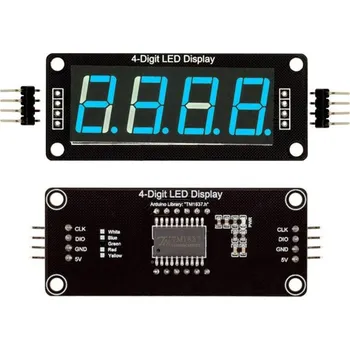 Síťový kabel Hodinový displej 0,56” s TM1637 modrý