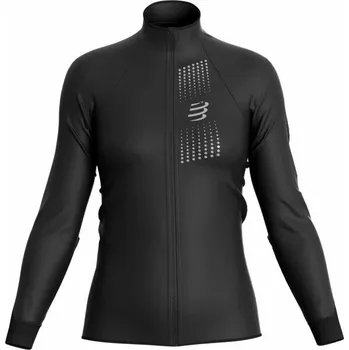 Dámská větrovka Dámská větruodolná bunda Compressport HURRICANE WINDPROOF JACKET W S Černá