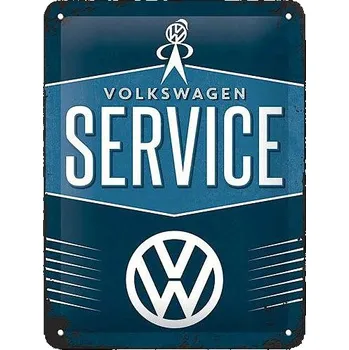 Plechová cedule Retro cedule Volkswagen Service 15x20cm