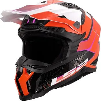 Helma na motorku LS2 Helmets LS2 MX703 X-FORCE GALUO ORANGE-06 - M