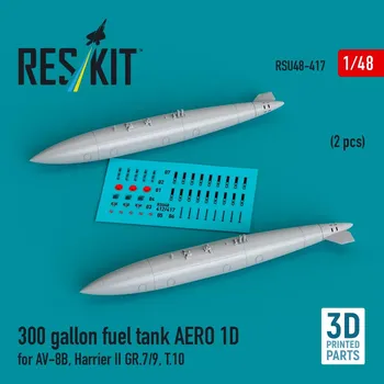 Plastikový model Reskit 1/48 300 gallon fuel tank AERO 1D (2 pcs.)