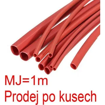 RC náhradní díl Smršťovací bužírka 8,0/4,0mm červená, balení 1m