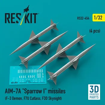 Plastikový model Reskit 1/32 AIM-7A 'Sparrow I' missiles (4 pcs.)