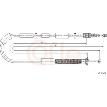 Lanko parkovací brzdy Tažné lanko, parkovací brzda COFLE 92.12.1501