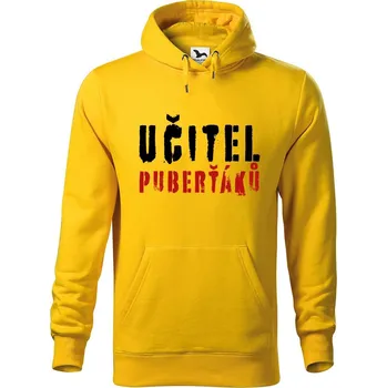 Pánská mikina DOBRÝ TRIKO Pánská mikina s potiskem Učitel puberťáků Velikost pánské mikiny: 4XL, Barva: Žlutá