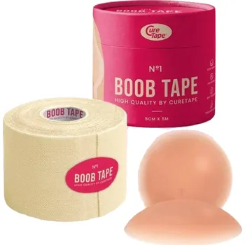 Tejpovací páska Tejpy na prsa BoobTape No.1 tělové + dárek Neviditelná podprsenka