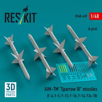 Plastikový model Reskit 1/48 AIM-7M 'Sparrow III' missiles (4 pcs.)