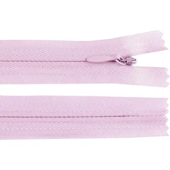 Zip Spirálový zip skrytý No 3 délka 22 cm - fialová sv.