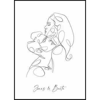 Plakát Jen tak z lásky Plakát Zamilovaní Rozměr plakátu: 30 x 40 cm, Varianta designu: Muž a žena B