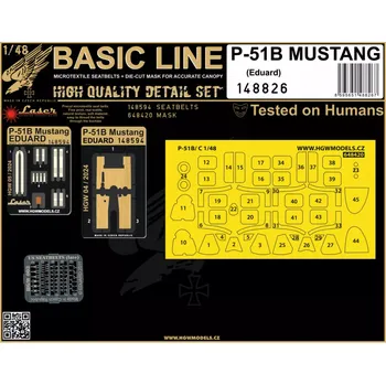 Plastikový model HGW 1/48 P-51B Mustang (EDU) BASIC LINE