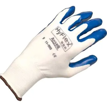 Pracovní rukavice Pracovní rukavice Ansell HyFlex® NBR 11-900 - výborná obratnost a dobrý hmat v rukavicích odpuzujících olej Velikost rukavic: 8