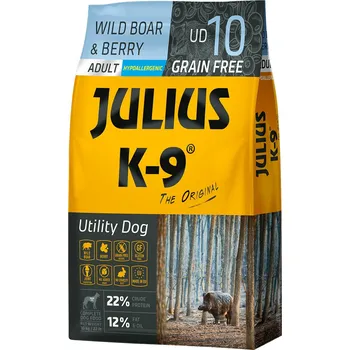 Krmivo pro psa 2x10kg JULIUS K-9 Adult s divočák a lesní plody suché krmivo pro psy