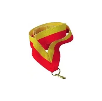 Stuha na medaile žlutá/červená C12